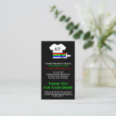 Afdrukken op aanvraag wasinstructies voor kleding visitekaartje (Staand voorkant)