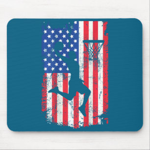 Afdrukken op achter basketbal usa amerikaanse vlag muismat