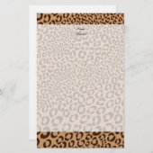 Afdrukken op de luipaard/Natuurlijke/achtergrondkl Briefpapier (Voorkant / Achterkant)