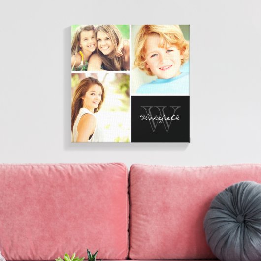 Afdrukken op monogram fotocollage voor aangepaste (Insitu (Woonkamer))