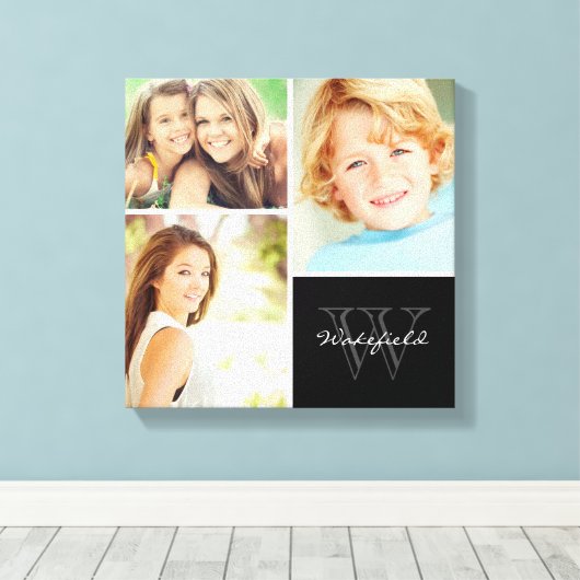 Afdrukken op monogram fotocollage voor aangepaste  (Insitu (Houten vloer))