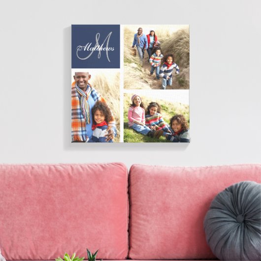 Afdrukken op monogram fotocollage voor aangepaste  (Insitu (Woonkamer))