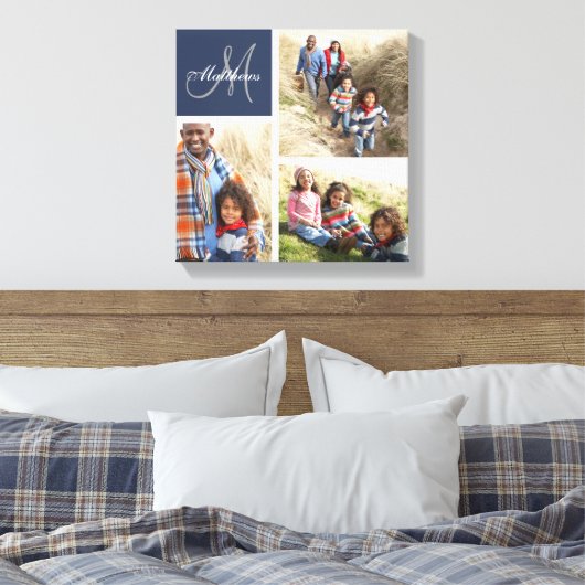 Afdrukken op monogram fotocollage voor aangepaste  (Insitu (Slaapkamer))