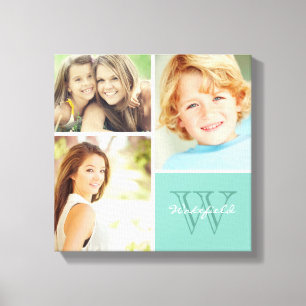 Afdrukken op monogram fotocollage voor aangepaste