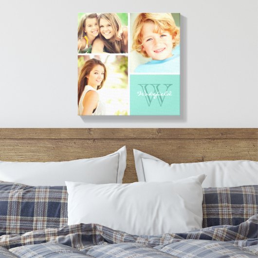 Afdrukken op monogram fotocollage voor aangepaste  (Insitu (Slaapkamer))