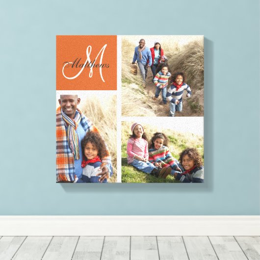 Afdrukken op monogram fotocollage voor aangepaste  (Insitu (Houten vloer))