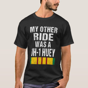 Afdrukken op Terug Vietnam Veteran Biker UH-1 Huey T-shirt