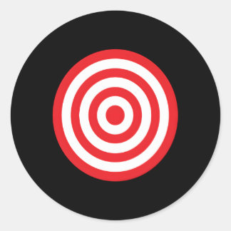 Afdrukken op voorkant achterkant Bullseye Target B Ronde Sticker