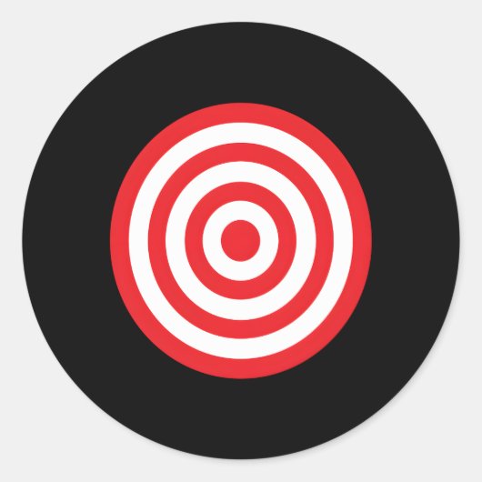 Afdrukken op voorkant achterkant Bullseye Target B Ronde Sticker (Voorkant)