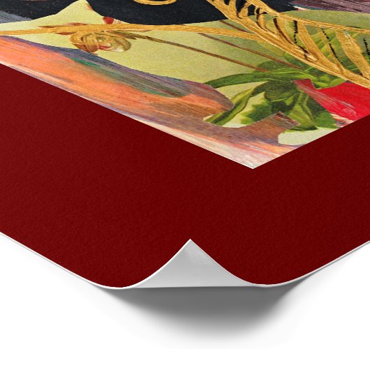 Afdrukken orchidee katten poster (Hoek)