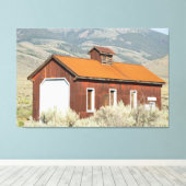 Afdrukken oude Rustic Locomotive Engine House (Insitu (Houten vloer))