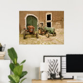 Afdrukken oude tractoren Canvas Poster (Thuiskantoor)