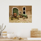Afdrukken oude tractoren Canvas Poster (Keuken)