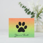Afdrukken Paw Briefkaart (Staand voorkant)