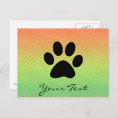 Afdrukken Paw Briefkaart (Voorkant / Achterkant)