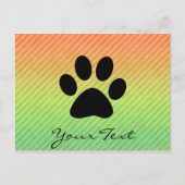 Afdrukken Paw Briefkaart (Voorkant)