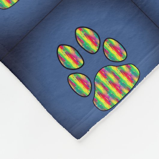 Afdrukken Paw Fleece Deken (Hoek)