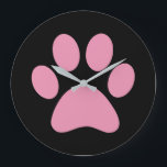 Afdrukken Paw Grote Klok<br><div class="desc">Fun Paw-afdrukontwerp voor dierenvrienden!</div>