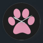 Afdrukken Paw Grote Klok<br><div class="desc">Fun Paw-afdrukontwerp voor dierenvrienden!</div>