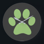 Afdrukken Paw  Grote Klok<br><div class="desc">Fun Paw-afdrukontwerp voor dierenvrienden!</div>