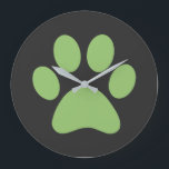 Afdrukken Paw  Grote Klok<br><div class="desc">Fun Paw-afdrukontwerp voor dierenvrienden!</div>