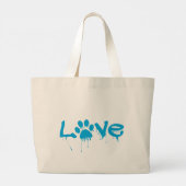 Afdrukken Paw Grote Tote Bag (Achterkant)