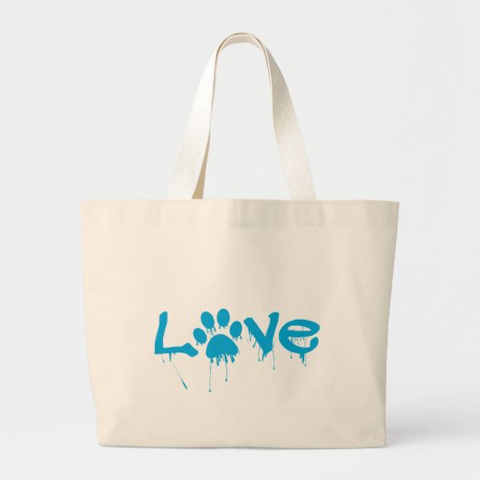 Afdrukken Paw Grote Tote Bag (Voorkant)