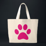 Afdrukken Paw Grote Tote Bag<br><div class="desc">Paw,  print,  hond,  kat,  huisdier,  puppy,  kitten,  sympathie,  keepasj,  herinnering</div>