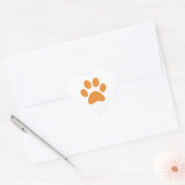 Afdrukken Paw Hart Sticker (Envelop)