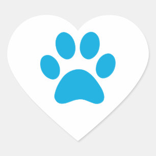 Afdrukken Paw Hart Sticker