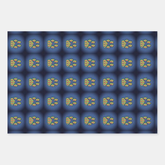 Afdrukken Paw Inpakpapier Vel (Voorkant 2)