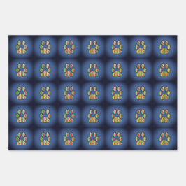 Afdrukken Paw Inpakpapier Vel