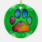 Afdrukken Paw Keramisch Ornament (Voorkant)
