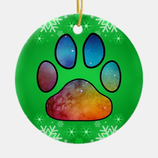 Afdrukken Paw Keramisch Ornament (Voorkant)
