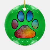 Afdrukken Paw Keramisch Ornament (Achterkant)
