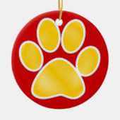 Afdrukken Paw Keramisch Ornament (Voorkant)