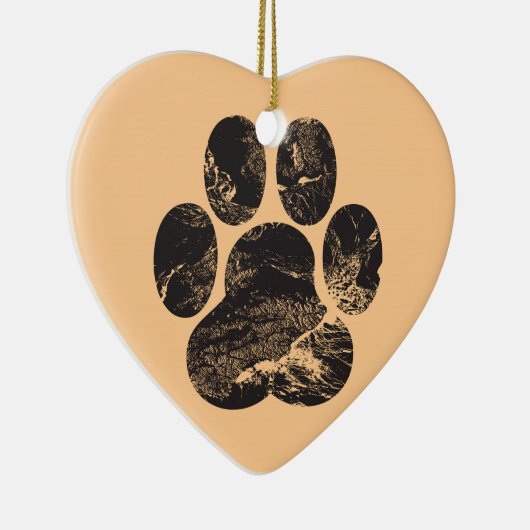 Afdrukken Paw Keramisch Ornament (Rechts)