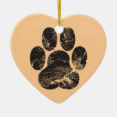 Afdrukken Paw Keramisch Ornament (Voorkant)