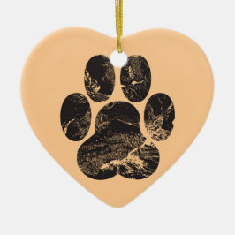 Afdrukken Paw Keramisch Ornament