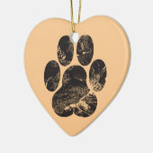 Afdrukken Paw Keramisch Ornament (Links)