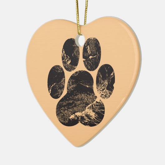 Afdrukken Paw Keramisch Ornament (Links)