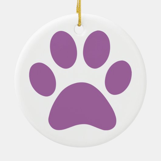 Afdrukken Paw Keramisch Ornament (Achterkant)