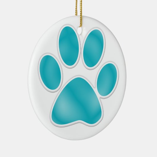Afdrukken Paw Keramisch Ornament (Rechts)