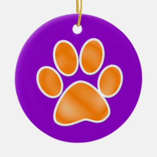 Afdrukken Paw Keramisch Ornament (Voorkant)