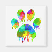 Afdrukken Paw Magneet (Voorkant)