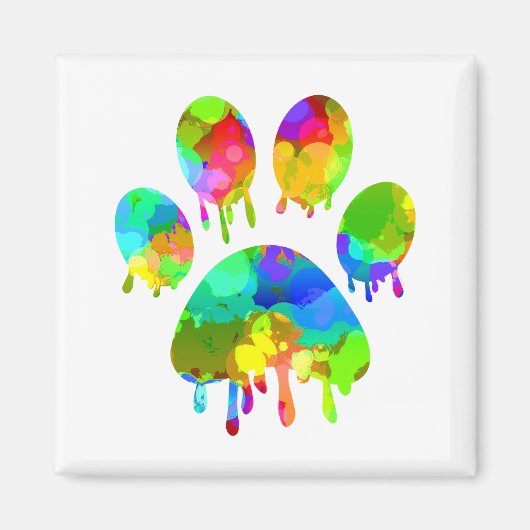 Afdrukken Paw Magneet (Voorkant)