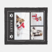 Afdrukken Paw | Multifoto Pet Dog of Puppy Fleece Deken (Voorkant (Horizontaal))