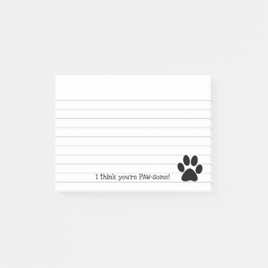 Afdrukken Paw Post-it® Notes (Voorkant)
