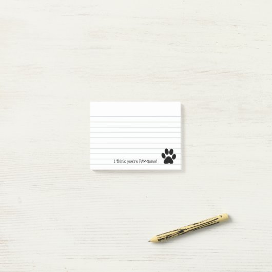 Afdrukken Paw Post-it® Notes (Op bureau)