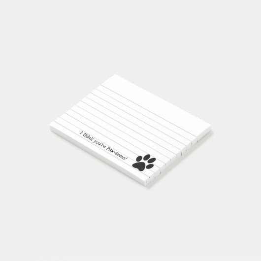 Afdrukken Paw Post-it® Notes (Schuin)